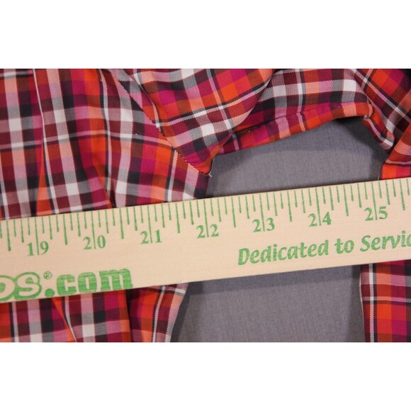 Kiton Napoli 100% Cotton Red Plaid Button Up Shirt Men’s Dress Casual Sz M - Picture 7 of 11